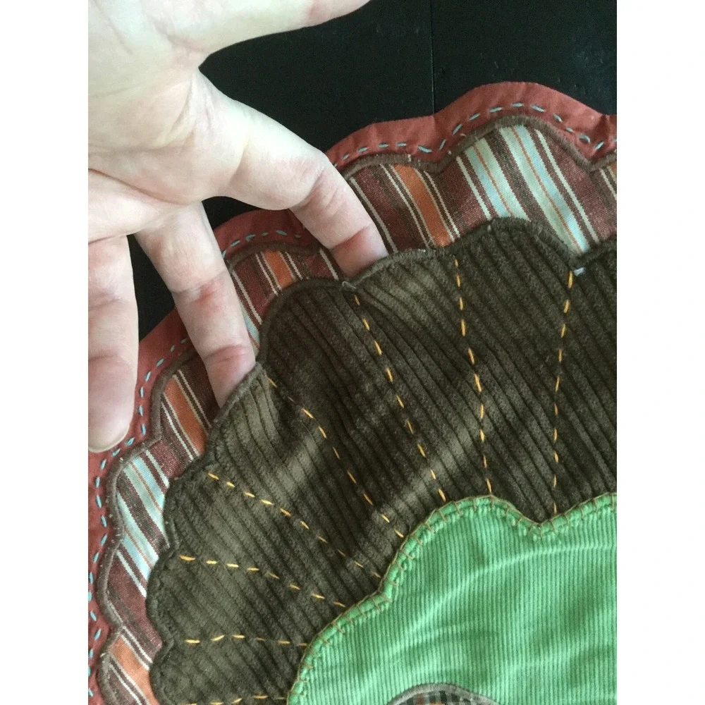 NEW Pottery Barn Set Of 2 Thanksgiving Turkey Placemats, HTF (A)